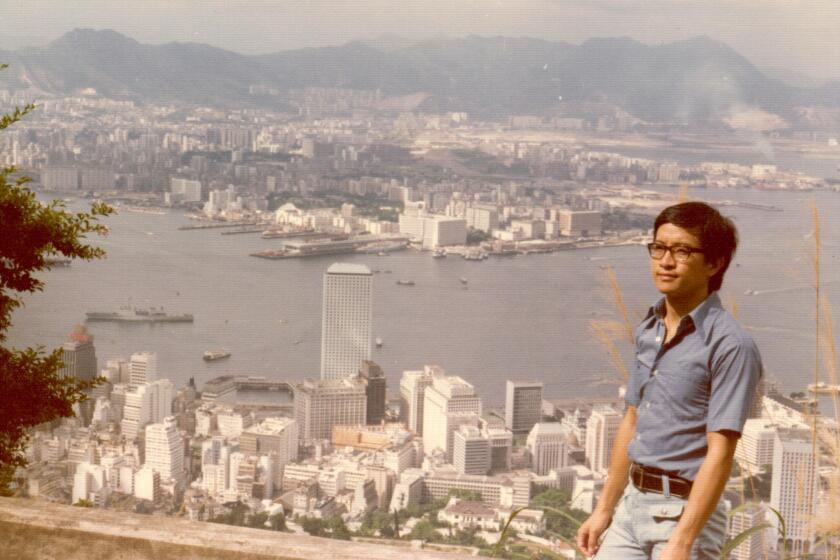 Kent Wong overlooks Hong Kong bay in 1974. Wong is the author of the forthcoming memoir, "Swimming to Freedom: My Escape From China and the Cultural Revolution." (Courtesy of Kent Wong)