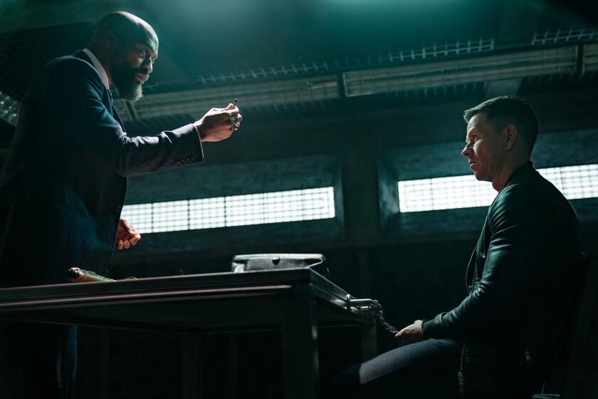 Chiwetel Ejiofor interrogates Mark Wahlberg in the movie "Infinite."