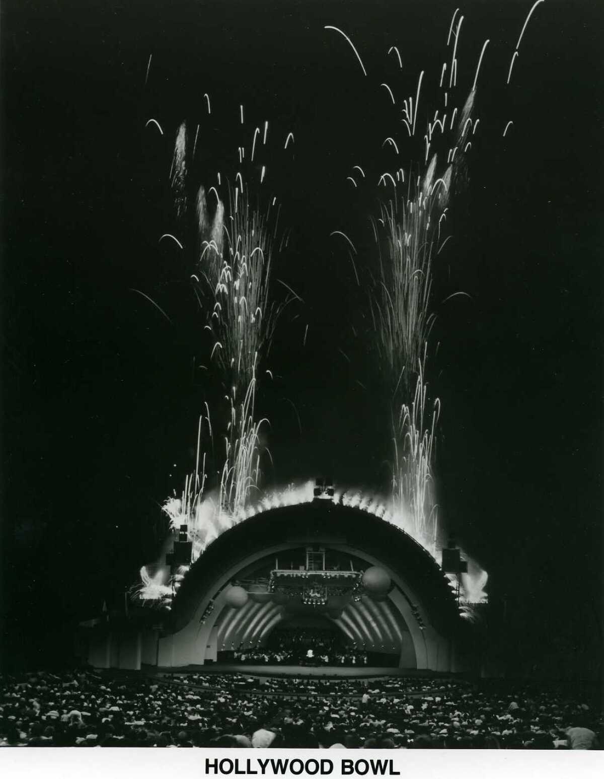 Fireworks at the Hollywood Bowl.
