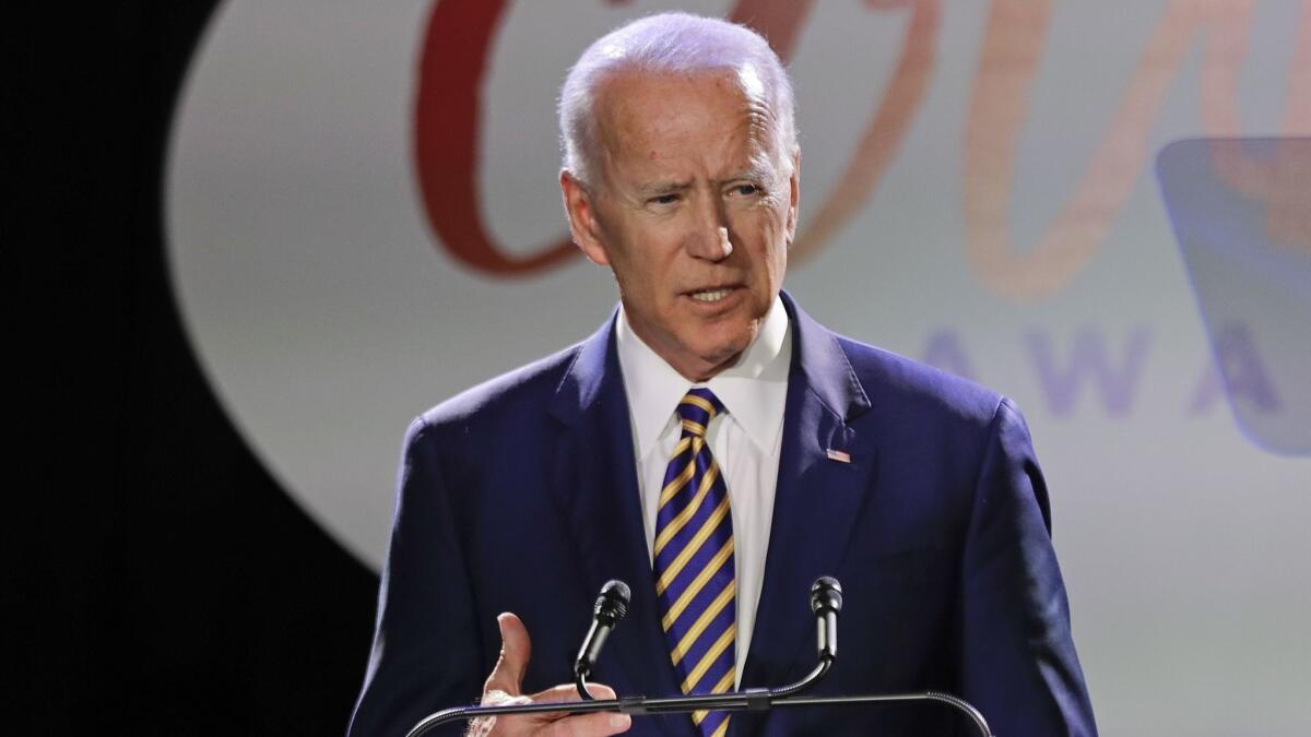 Former Vice President Joe Biden speaks at the Biden Courage Awards last week in New York.