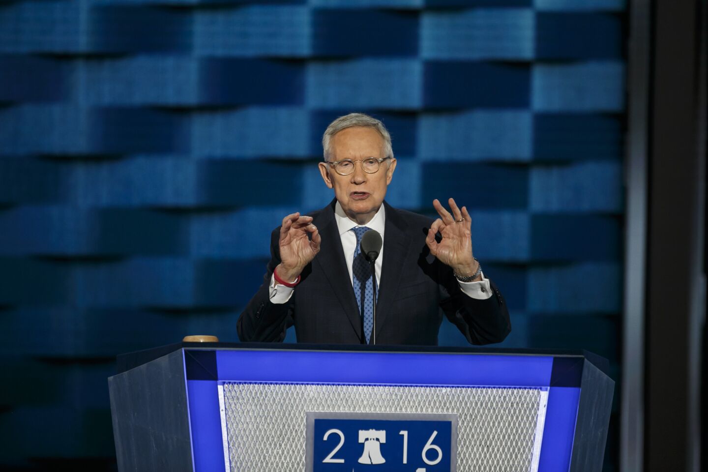 Senate Democratic Leader Harry Reid speaks at the 2016 Democratic National Convention, in Philadelphia.