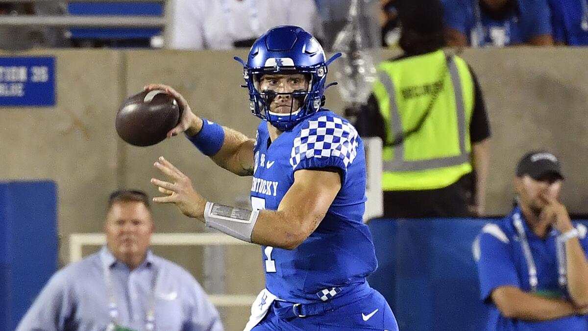Kentucky quarterback Will Levis in action against Florida.