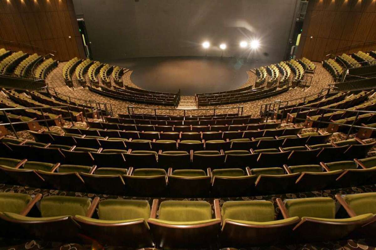 Inside the Mark Taper Forum before the audience arrives. A new study says that the nonprofit theater sector has continued to see its audiences decline in the five years since the Great Recession, although at a slower pace than before and during the downturn.