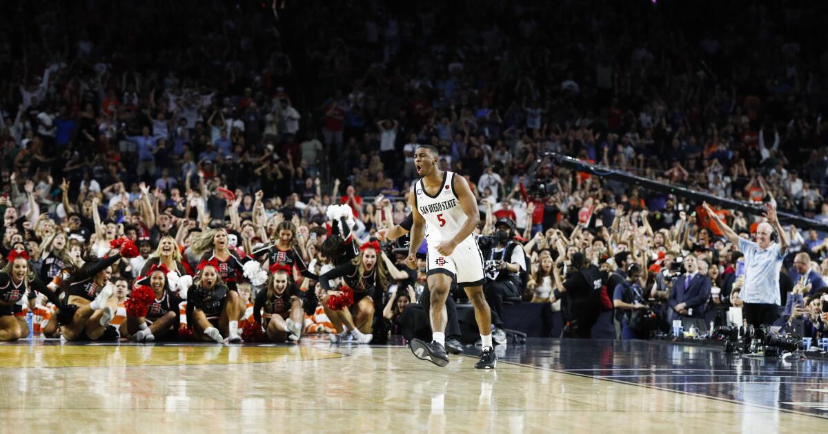 San Diego State found a last minute buzzer-beater to reach the title game :  NPR