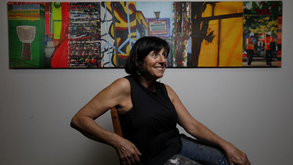 Artist Jaime Scholnick in her East L.A. studio.