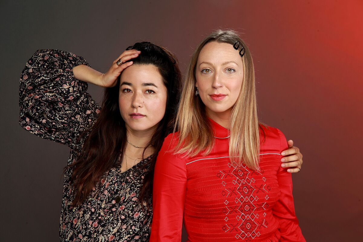 Maya Erskine and Anna Konkle play versions of themselves as teenage outcasts in the early 2000s in Hulu's "PEN15."