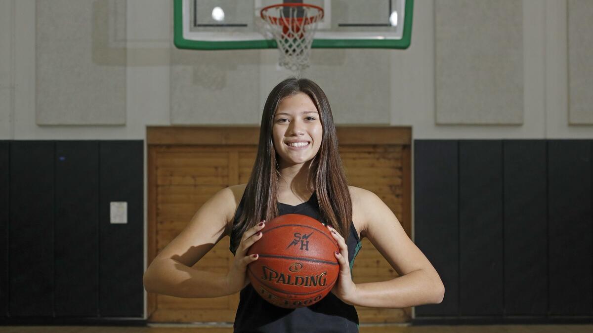 Sage Hill School freshman center Emily Elliott is the Daily Pilot High School Female Athlete of the Week. Elliott is averaging 12.7 points, 11.1 rebounds and three blocked shots per game.