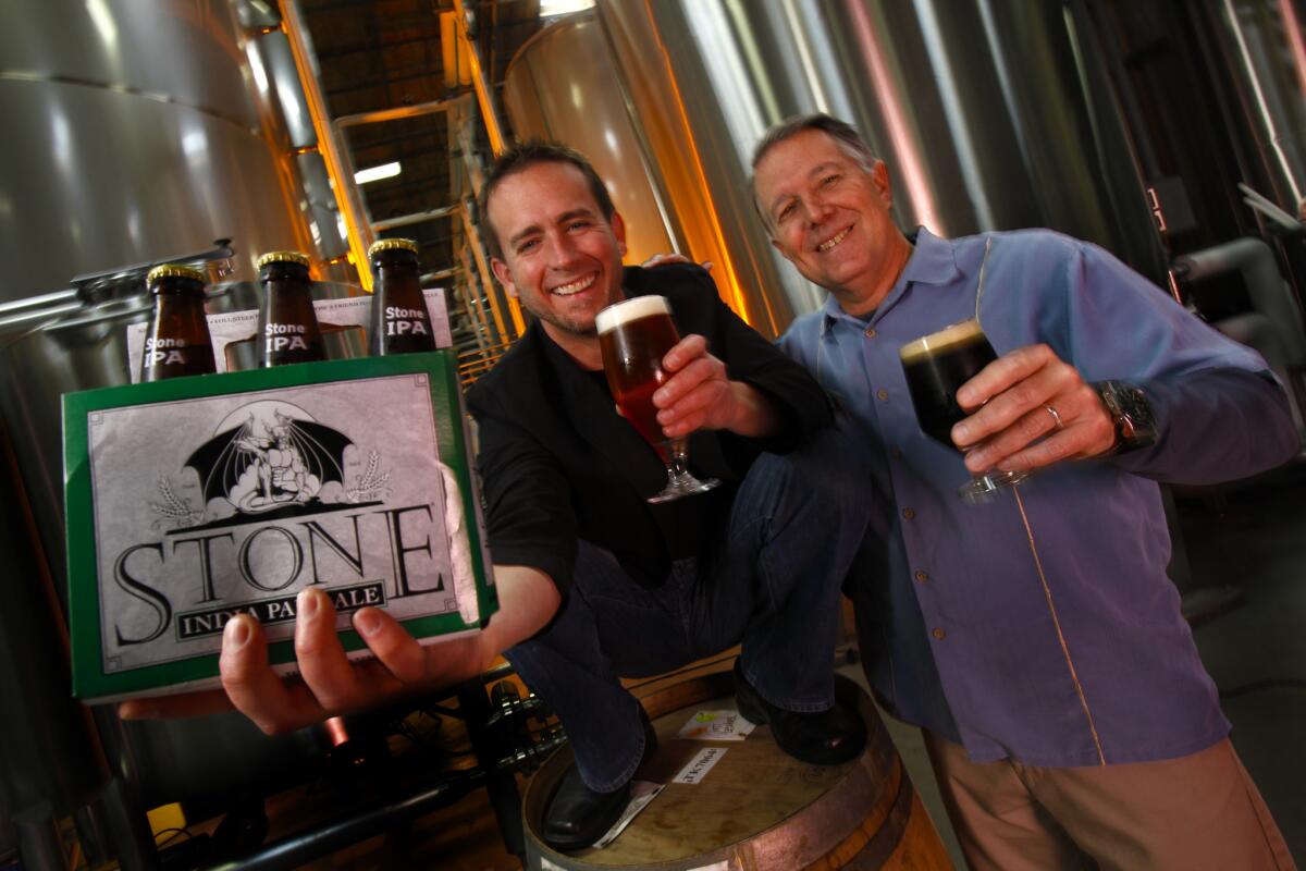 Greg Koch and Steve Wagner teamed to make the Stone Brewing Company in Escondido.