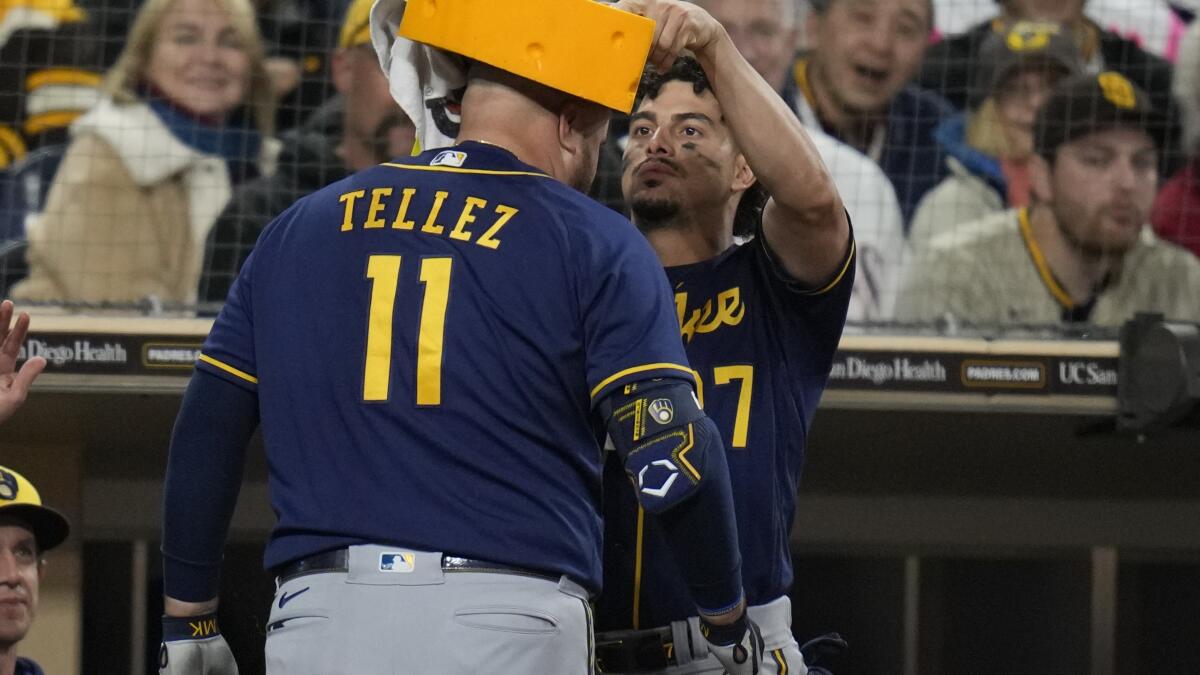 What the Brewers' Luke Voit says he really said Friday night - The San  Diego Union-Tribune