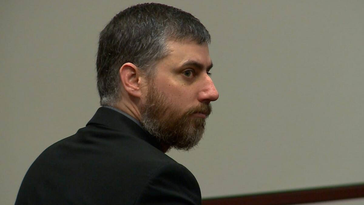 Former police officer Stephen Rankin in court in Portsmouth, Va.