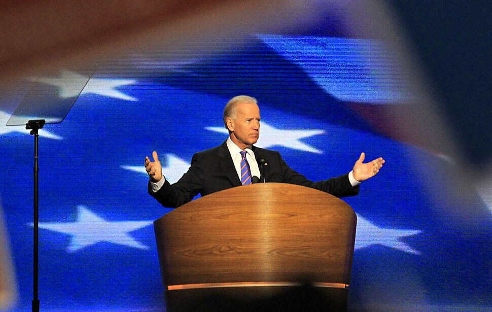 Vice President Joe Biden speaks at the Democratic National Convention.