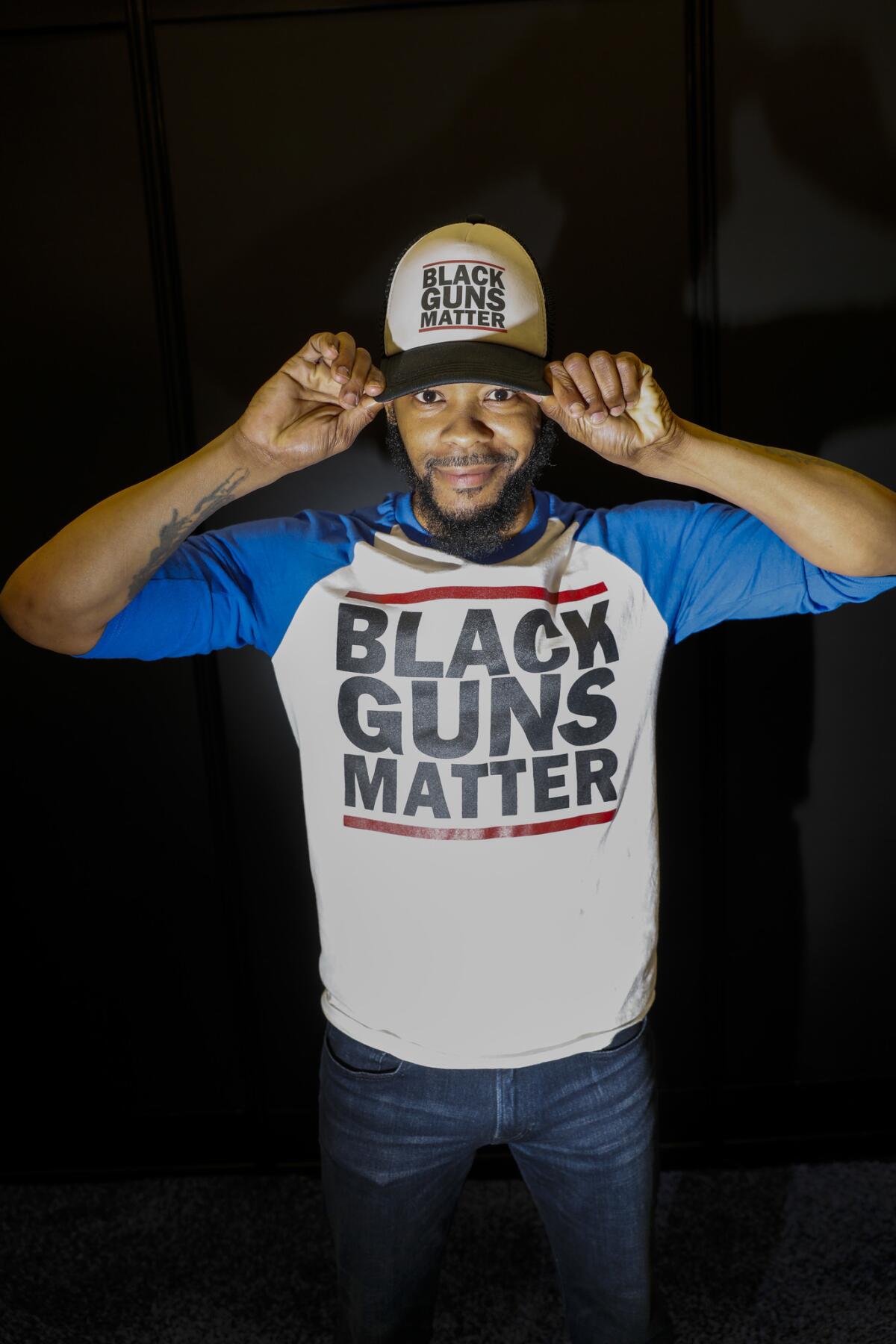 Maj Toure of Philadelphia, the founder of Black Guns Matter, is photographed at the 2018 NRA Annual Meetings & Exhibits inside Kay Bailey Hutchison Convention Center in downtown Dallas.
