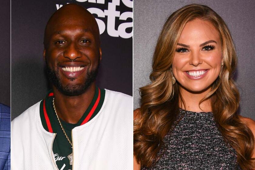 Former White House press secretary Sean Spicer, left, former NBA player Lamar Odom and former "Bachelorette" Hannah Brown are among the members of the 2019 "Dancing With the Stars" cast.
