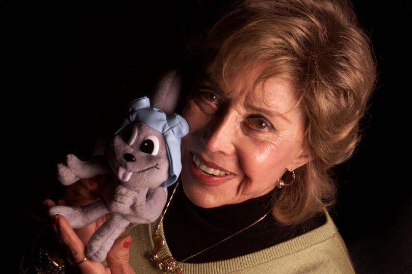 June Foray is shown at her Woodland Hills home on June 16, 2000.