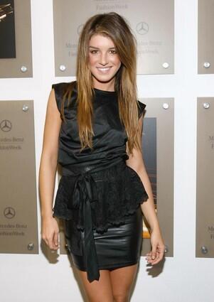 "90210's" Shenae Grimes attends Fashion Week for spring 2010 presented by Mercedes-Benz at Bryant Park.