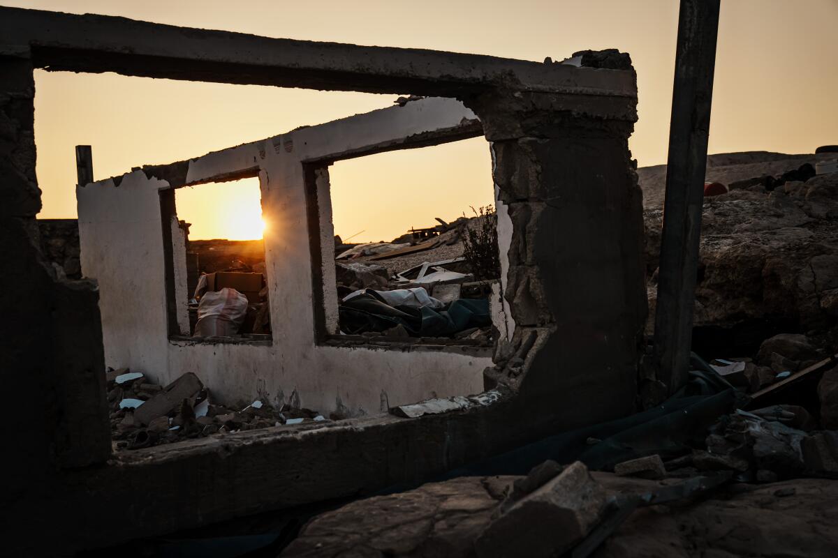 A Palestinian home was abandoned due to Israeli settler violence and harassment in the West Bank