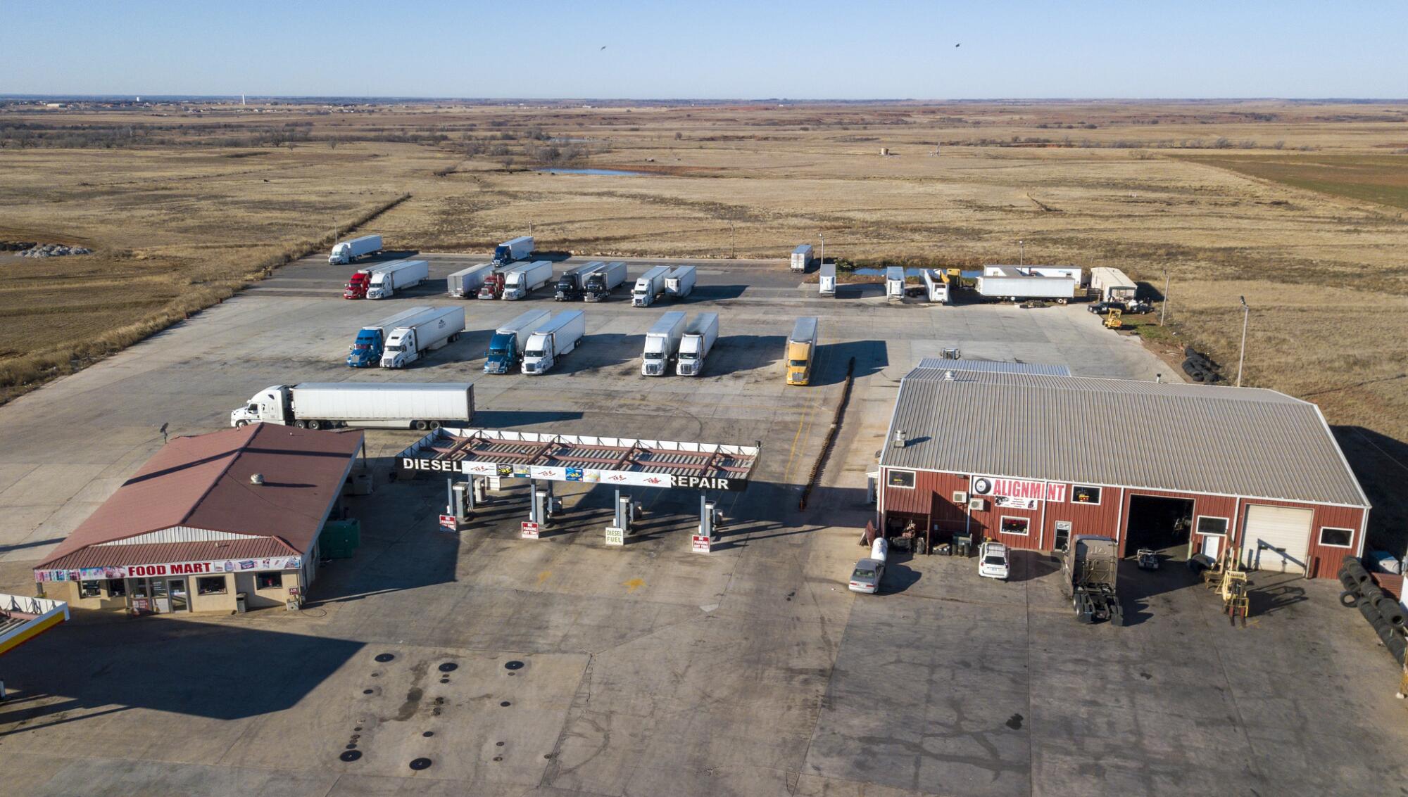 The Chhoker family's truck stop includes a deli, mechanic shop, vegetarian eatery and a parking lot for truckers who sleep overnight in their rigs.