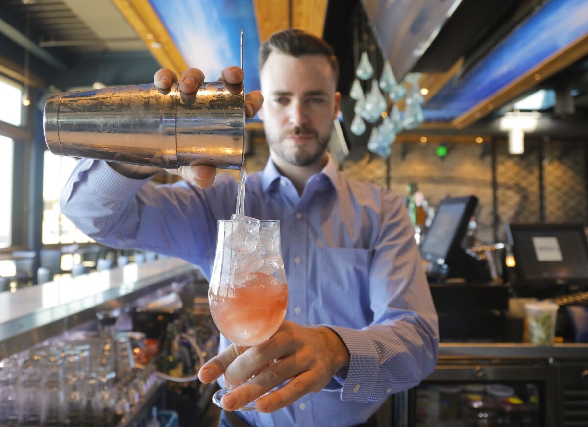 Brian Gaudet is the bar manager at Waterbar in Pacific Beach.