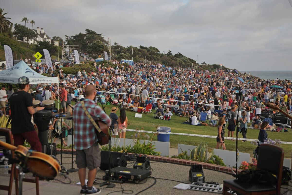 Concert-goers enjoying a previous Twilight Concert in Del Mar.