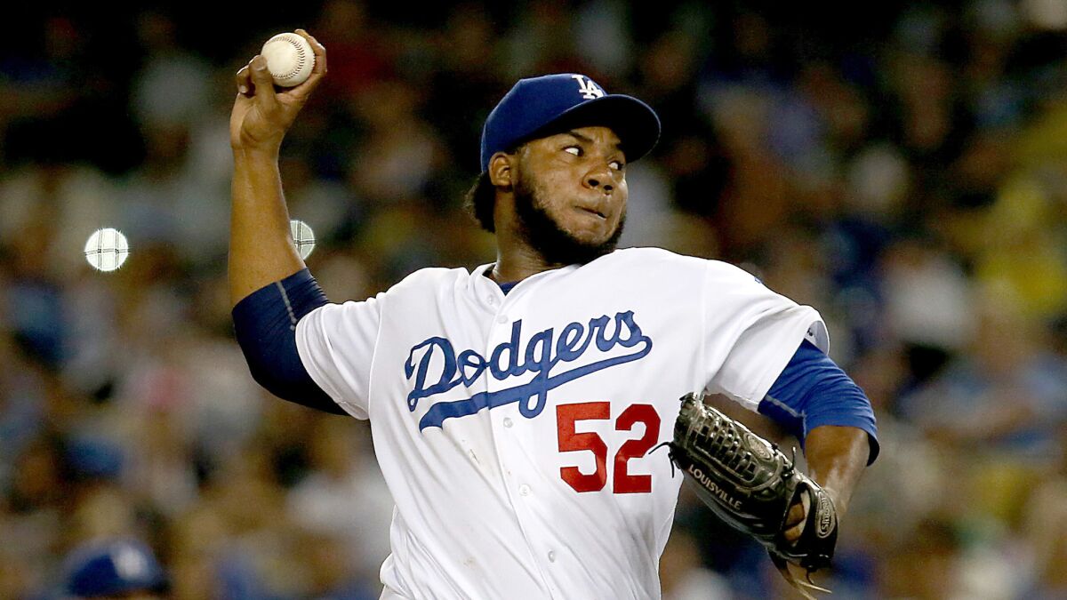 After posting a 1.43 earned-run average before the All-Star break, Dodgers reliever Pedro Baez has put up a 4.66 ERA since then