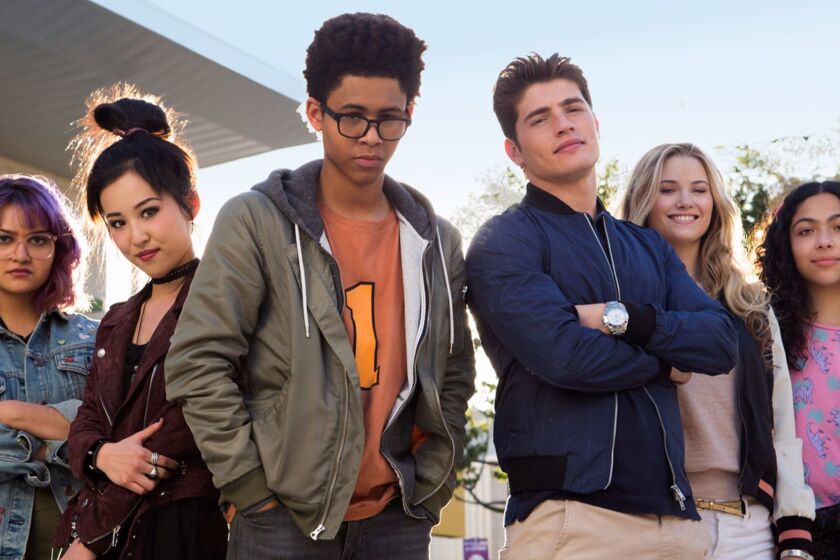 Every teenager thinks their parents are evil. What if you found out they actually were? "Marvel's Runaways" is the story of six diverse teenagers who can barely stand each other but who must unite against a common foe, their parents. The 10-episode series premieres on Hulu Nov. 21. From left: Gert Ariela Barer, Lyrica Okano, Rhenzy Feliz, Gregg Sulkin, Virginia Gardner, and Allegra Acosta. (Paul Sarkis/Hulu) ** OUTS - ELSENT, FPG, TCN - OUTS **