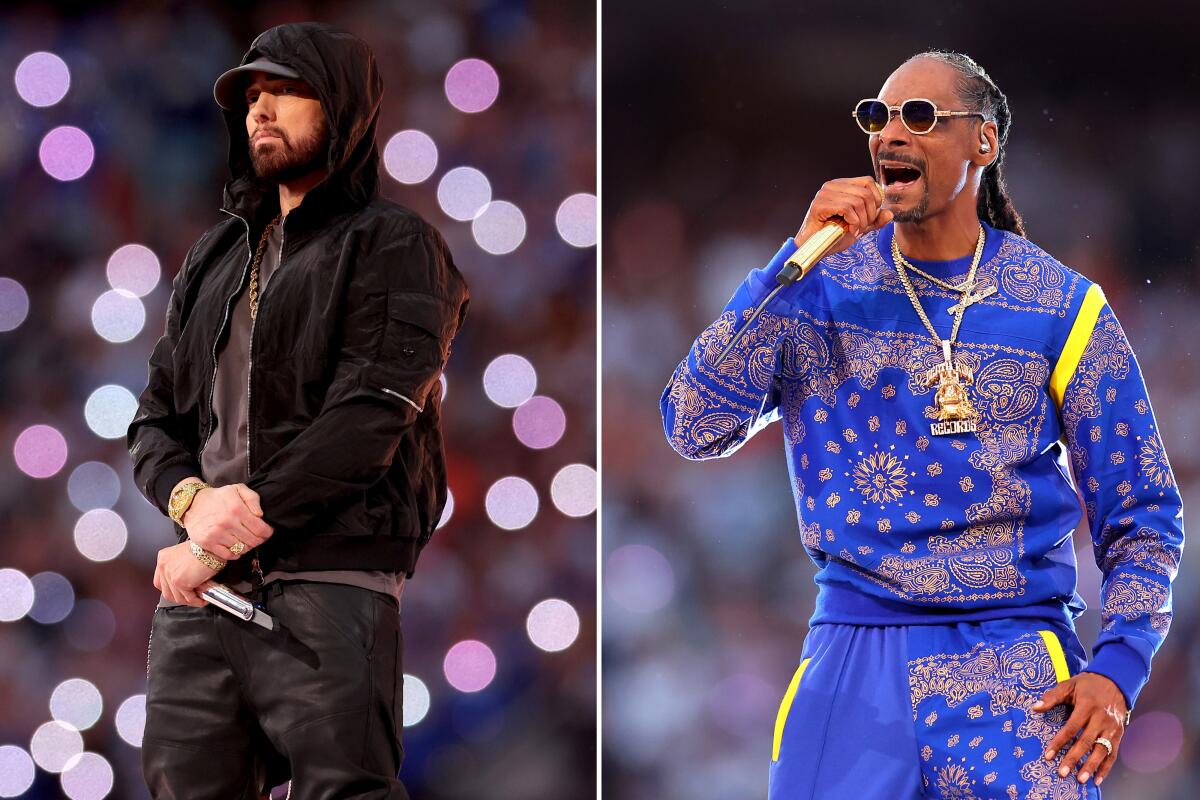 Eminem, Snoop Dogg duet in rapid-fire 'From the D 2 the LBC' - Los Angeles Times