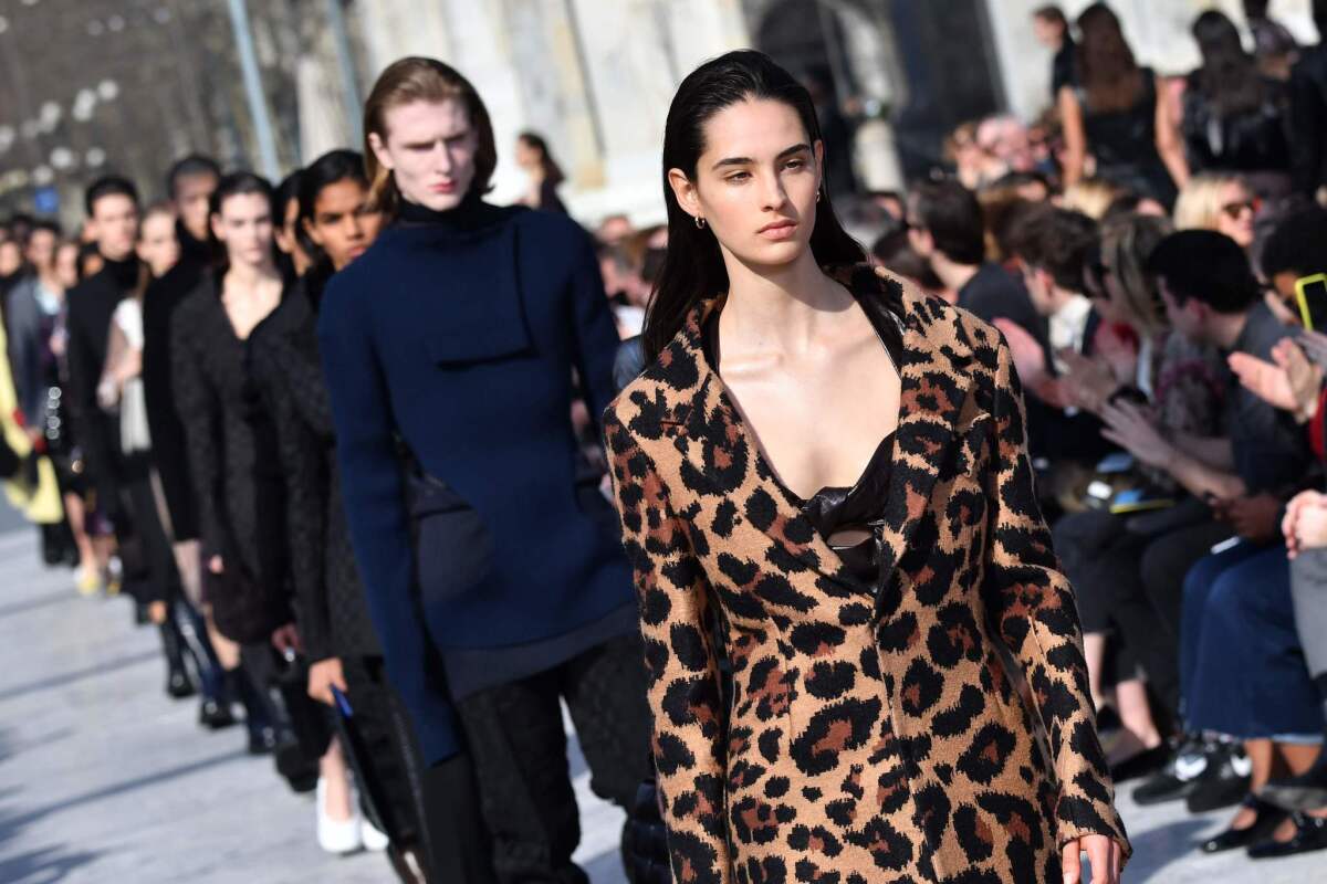 Looks from Bottega Veneta's fall 2019 collection, the first designed by new creative director Daniel Lee, presented during Milan Fashion Week in February.