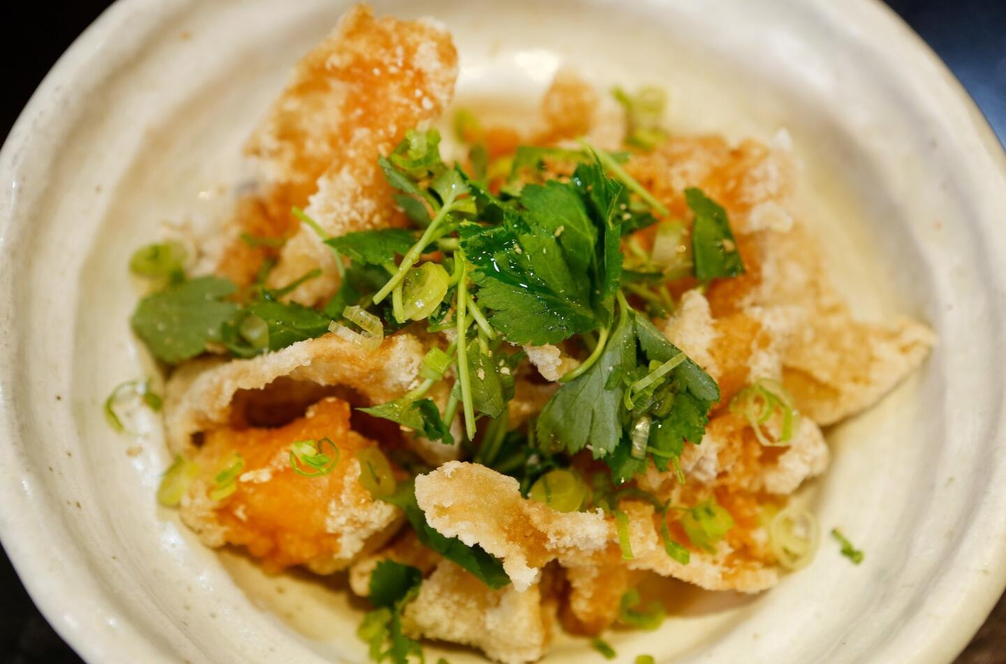 Crispy chicken skin