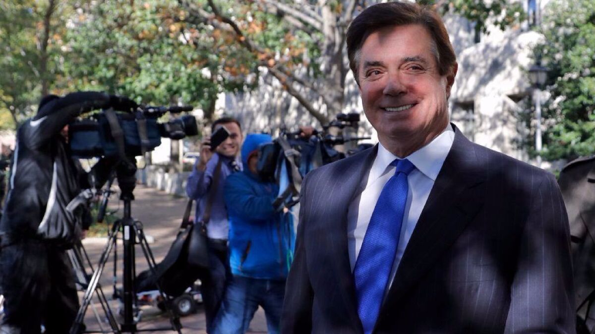 Paul Manafort leaves Federal District Court in Washington on Monday.
