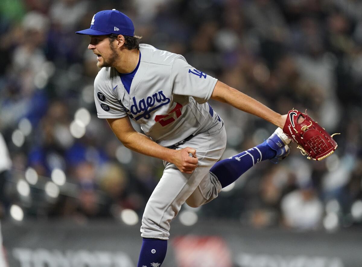 Trevor Bauer Authentic Autographed Los Angeles Dodgers Jersey