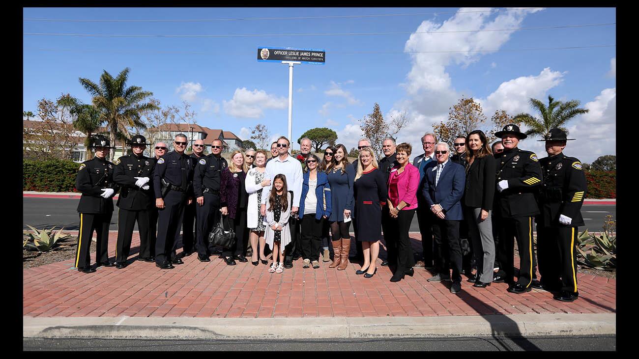 Photo Gallery: Street sign honoring fallen officer Leslie James Prince unveiled on Adams Ave.