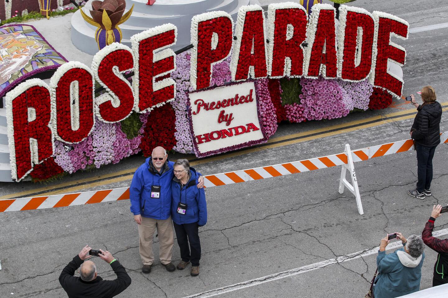 Rose Parade float viewing