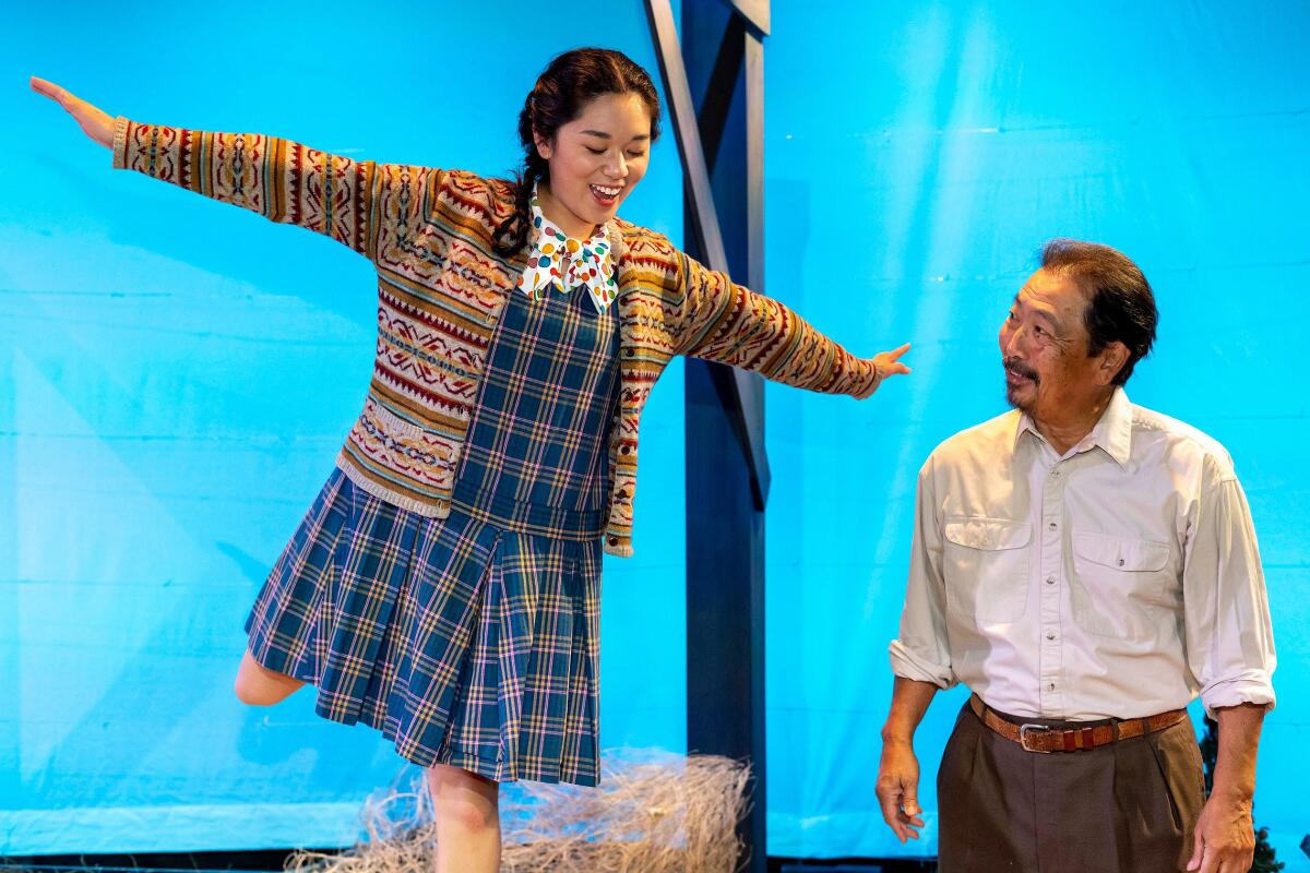 Chloris Li, left, and Lane Nishikawa in New Village Arts' "Desert Rock Garden."