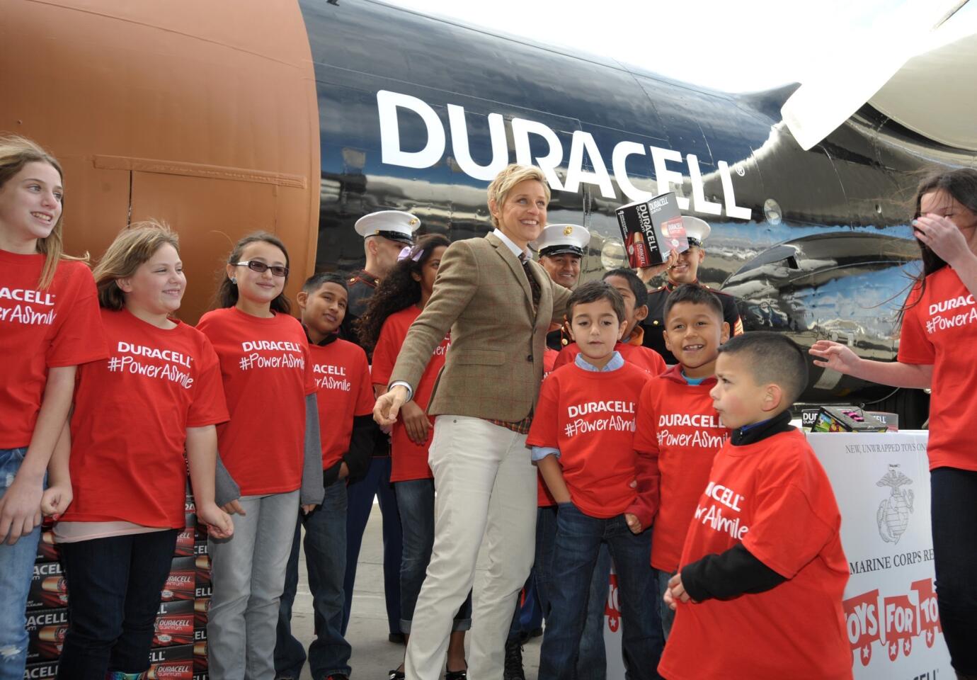 Ellen DeGeneres partners with Duracell to power up Christmas for the needy
