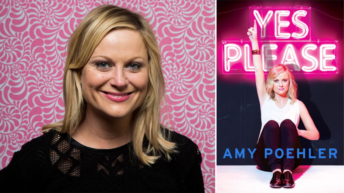 Author Amy Poehler and the cover of her book "Yes Please."